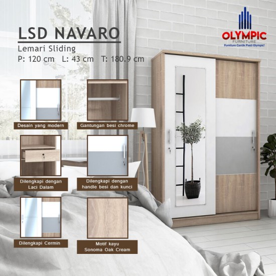 Lemari Sliding Olympic - LSD NAVARO