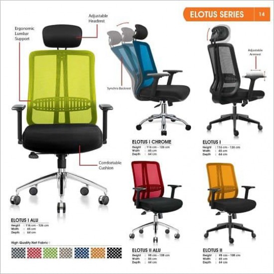 Kursi Kantor VERIS - ELOTUS 1 ALU