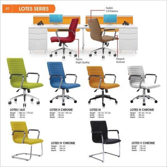 Kursi Kantor VERIS - LOTES 5 CHROME